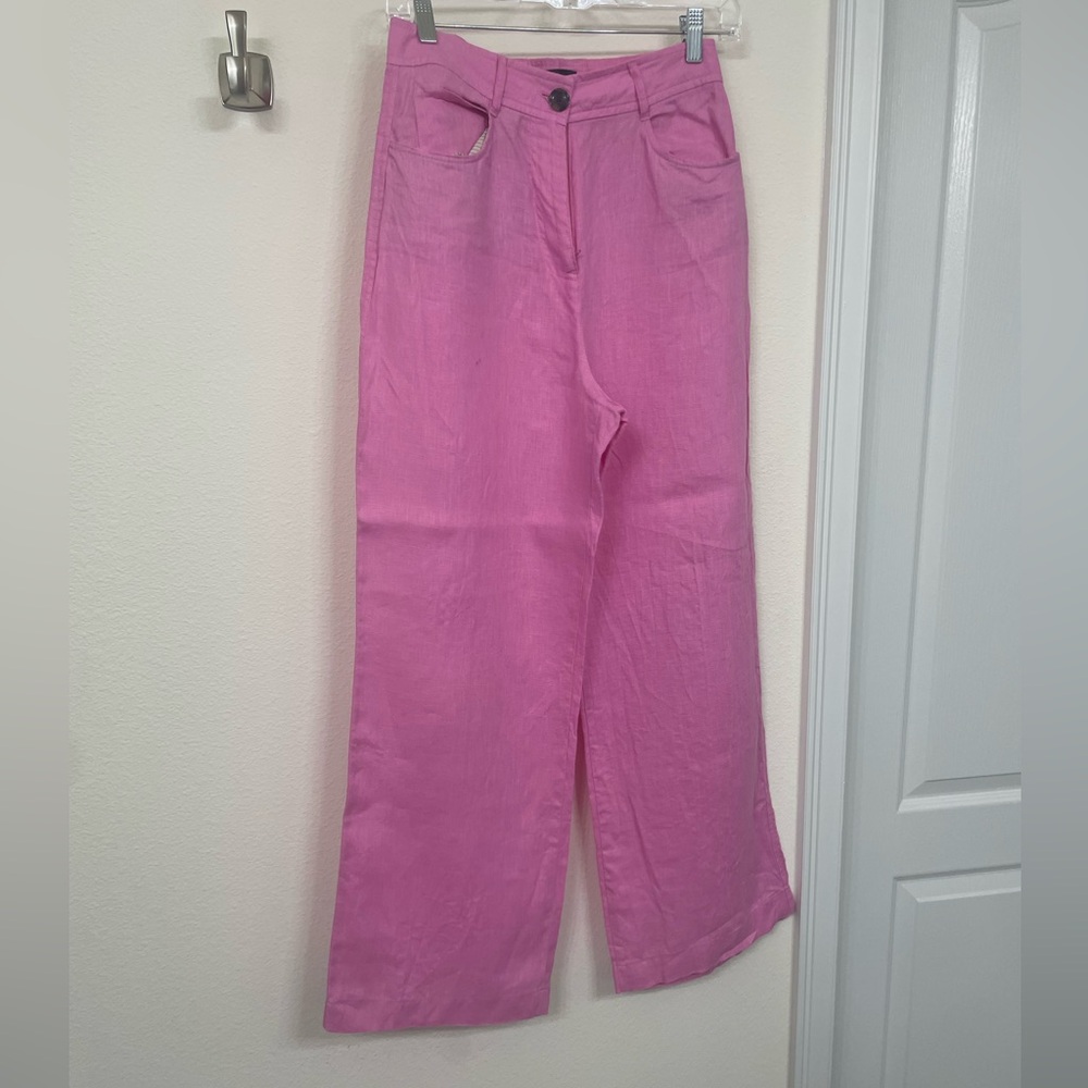 Pink Wide-Leg Pants